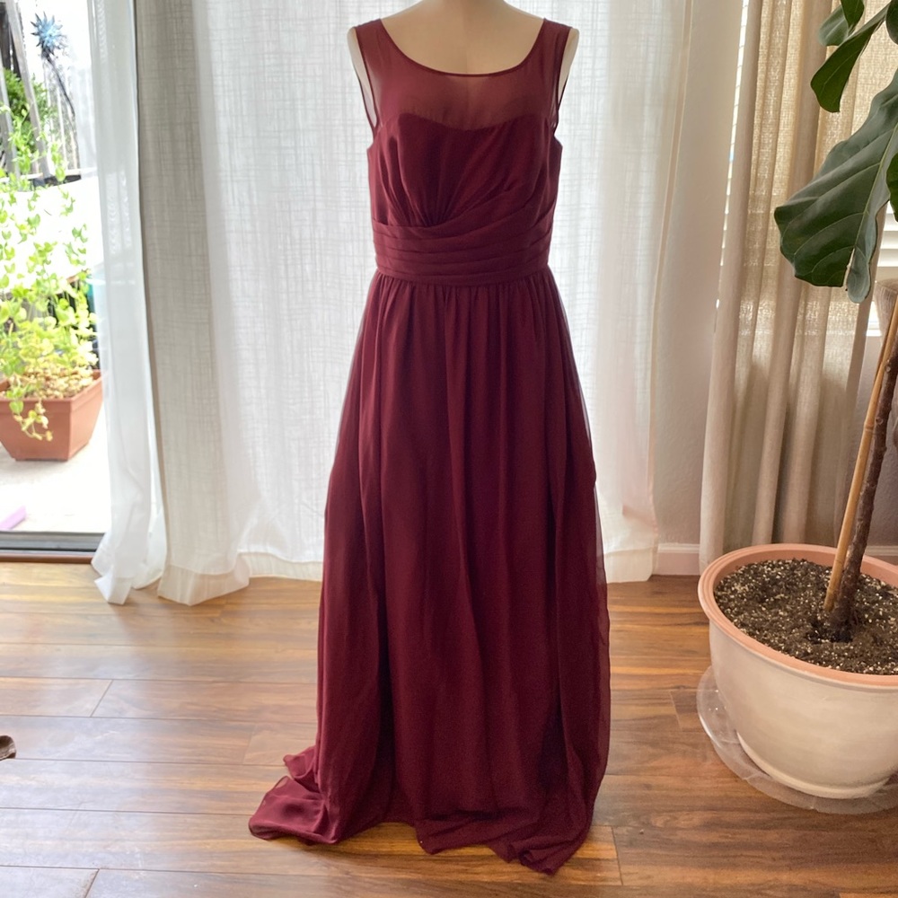 Alfred Angelo Wine Bridesmaid Dress